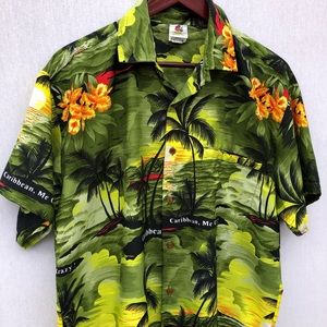 Rima Hawaiian Tropical Caribbean Casual Shirt L